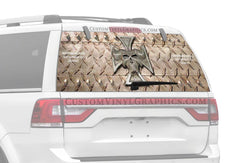 Skull of Steel Rear Window Decal - Custom Vinyl Graphics