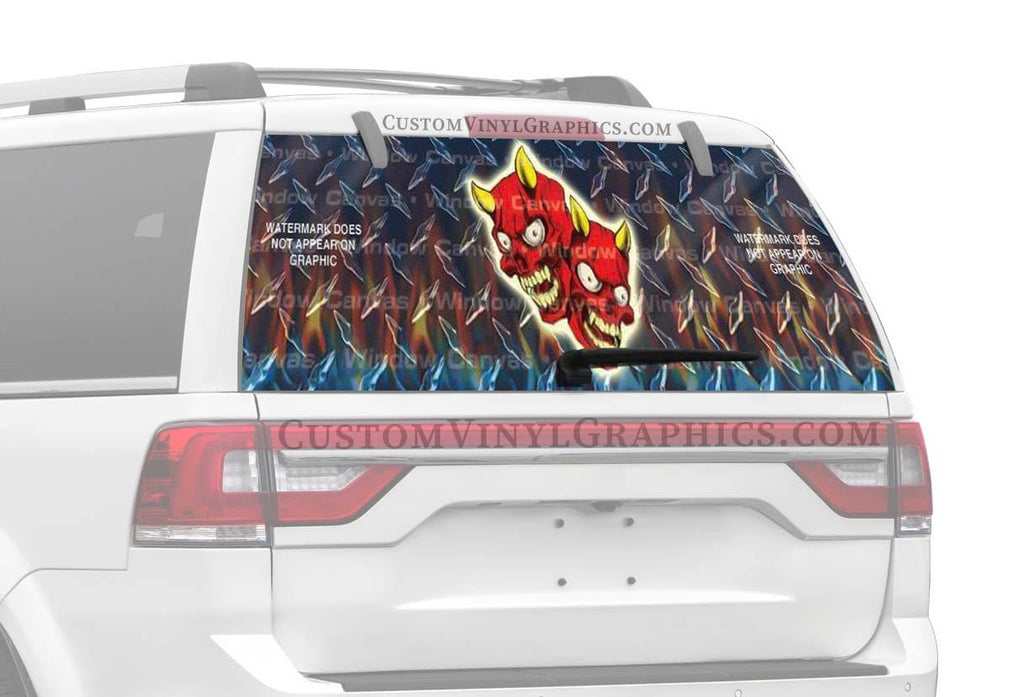 Devils Fury Rear Window Decal - Custom Vinyl Graphics