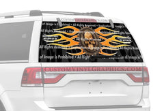Gear Skull Rear Window Decal - Custom Vinyl Graphics