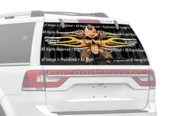 Skull Wrenches 2 Rear Window Decal - Custom Vinyl Graphics