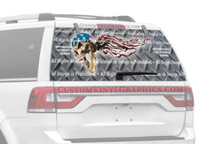 USA Skulls Rear Window Decal - Custom Vinyl Graphics