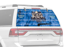 Hear Speak See Evil Rear Window Decal - Custom Vinyl Graphics