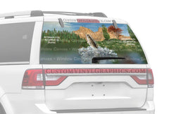 Fish Stories Rear Window Decal - Custom Vinyl Graphics