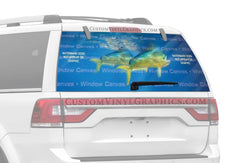 Mahi Mahi Rear Window Decal - Custom Vinyl Graphics