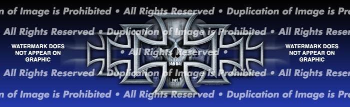 Iron Cross Blue Rear Window Decal - Custom Vinyl Graphics