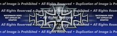 Iron Cross Blue Rear Window Decal - Custom Vinyl Graphics