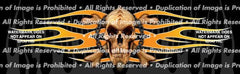 Pierced Skull Rear Window Decal - Custom Vinyl Graphics