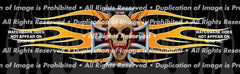 Pistons Skull 2 Rear Window Decal - Custom Vinyl Graphics