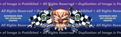 Racing Skull Rear Window Decal - Custom Vinyl Graphics