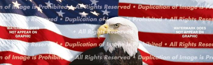 US Flag 1 Center Rear Window Decal - Custom Vinyl Graphics