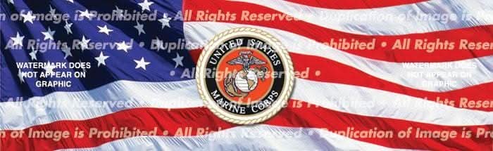 US Marines 2 Rear Window Decal – Custom Vinyl Graphics