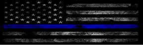 Thin Blue Line Truck Window Decal – Custom Vinyl Graphics