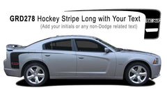 Dodge Charger Hockey Stripe Long with Text - Custom Vinyl Graphics
