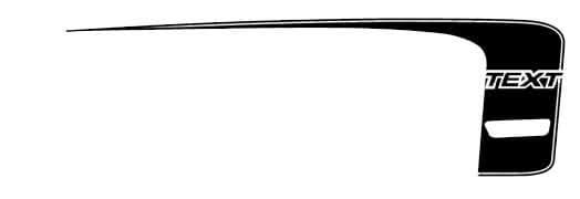 Dodge Charger Hockey Stripe Long with Text - Custom Vinyl Graphics