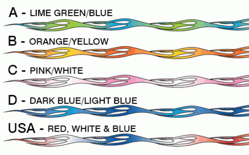 Flame Pinstriping Tape - Custom Vinyl Graphics