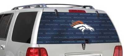 Denver Broncos Rear Window Decal - Custom Vinyl Graphics