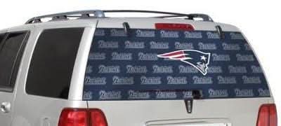 New England Patriots Script Logo Vinyl Decal Sticker - White, For Car Window, Laptop, Truck - View #2