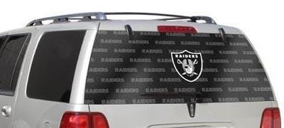 Oakland Raiders Rear Window Decal - Custom Vinyl Graphics