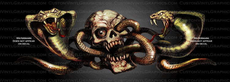 Skull Cobra Truck Window Decal - Custom Vinyl Graphics