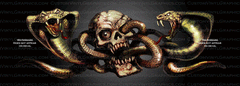 Skull Cobra Truck Window Decal - Custom Vinyl Graphics