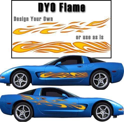 DYO Flame Large Vinyl Graphic - Custom Vinyl Graphics