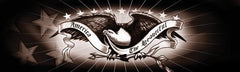 America the Beautiful Vintage Eagle Rear Window Decal - Custom Vinyl Graphics
