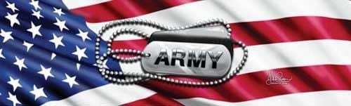 Army Tags Rear Window Decal - Custom Vinyl Graphics