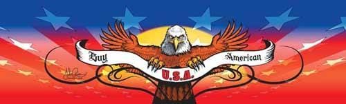 Buy American Rear Window Decal - Custom Vinyl Graphics