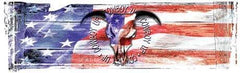 Cowboy Up Flag Skull Rear Window Decal - Custom Vinyl Graphics