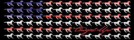 Cowgirl Up Flag Pattern Rear Window Decal - Custom Vinyl Graphics
