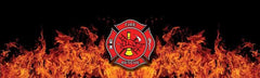 Fire Rescue Badge Rear Window Decal - Custom Vinyl Graphics