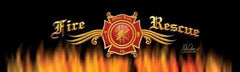 Fire Rescue Rear Window Decal - Custom Vinyl Graphics