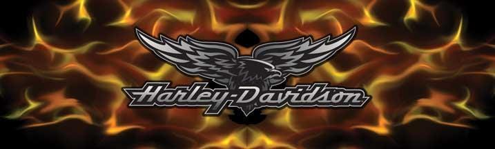 Flame Chrome Eagle Harley-Davidson Rear Window Decal - Custom Vinyl Graphics