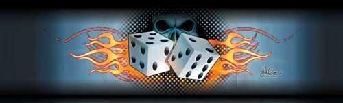 Roll The Dice Rear Window Decal - Custom Vinyl Graphics
