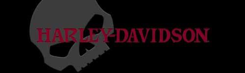 Skull Wing Red Letter Harley-Davidson Rear Window Decal - Custom Vinyl Graphics