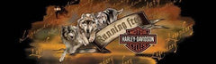 Wolf Banner Harley-Davidson Rear Window Decal - Custom Vinyl Graphics