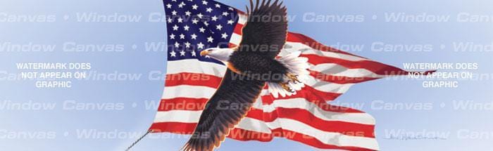 American Flying Eagle Rear Window Decal - Custom Vinyl Graphics