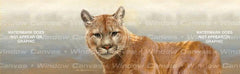 Cougar Rear Window Decal - Custom Vinyl Graphics