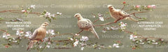 Doves and Apple Blossoms Rear Window Decal - Custom Vinyl Graphics