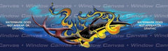 Flaming Tribal Rear Window Decal - Custom Vinyl Graphics