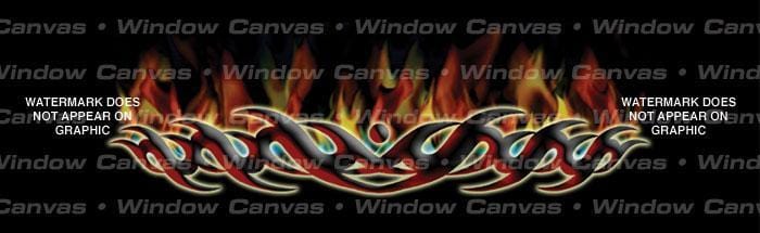 Hot Tribal Rear Window Decal - Custom Vinyl Graphics