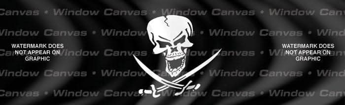 Pirate Flag Rear Window Decal - Custom Vinyl Graphics