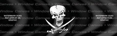 Pirate Flag Rear Window Decal - Custom Vinyl Graphics