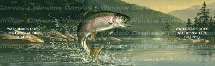 Rainbow Trout Rear Window Decal - Custom Vinyl Graphics