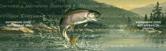 Rainbow Trout Rear Window Decal - Custom Vinyl Graphics