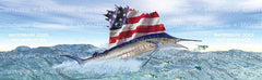 Red White and Blue Rear Window Decal - Custom Vinyl Graphics