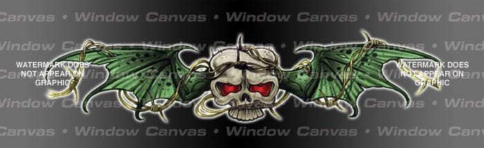 Trapped Skull Rear Window Decal - Custom Vinyl Graphics