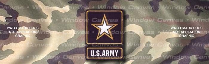 US Army Camo Rear Window Decal - Custom Vinyl Graphics