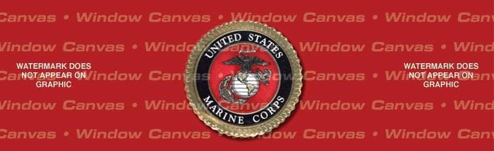 USMC Seal Rear Window Decal - Custom Vinyl Graphics