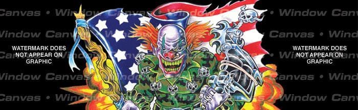 Vengence Clown Rear Window Decal - Custom Vinyl Graphics